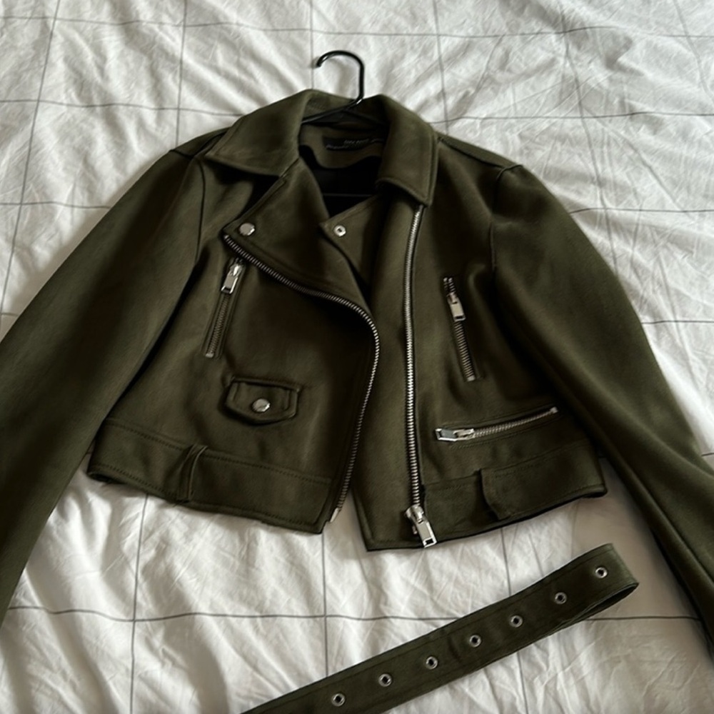 Zara Cropped Moto Jacket